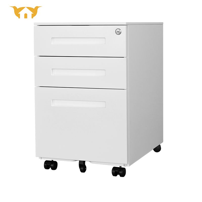 3 Pulling Hands Activity Cabinet - White Cabinet Body with White Button Hands
