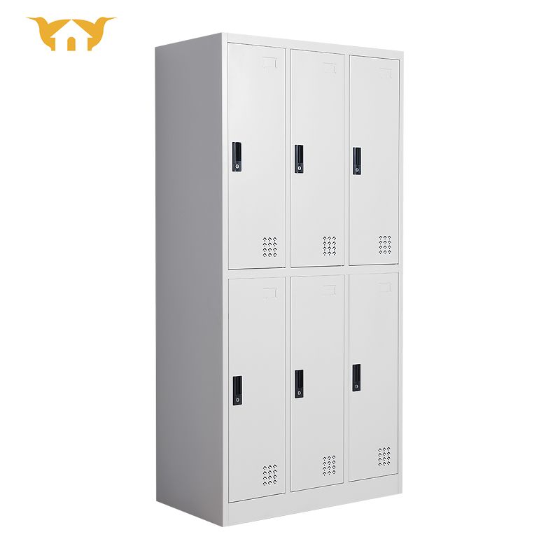 3-in-a-row 6-door changing cabinet