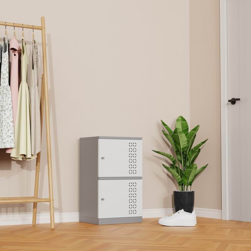 Household shoe cabinet - grey and white